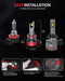 SNGL H11 LED headlights for Ford Fusion 2010 lights plug-and-play for 10 mins easy installation