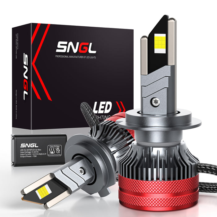 SNGL Brightest H7 LED Bulbs For Projector Headlight 140W 6000K - SNGL LIGHTING
