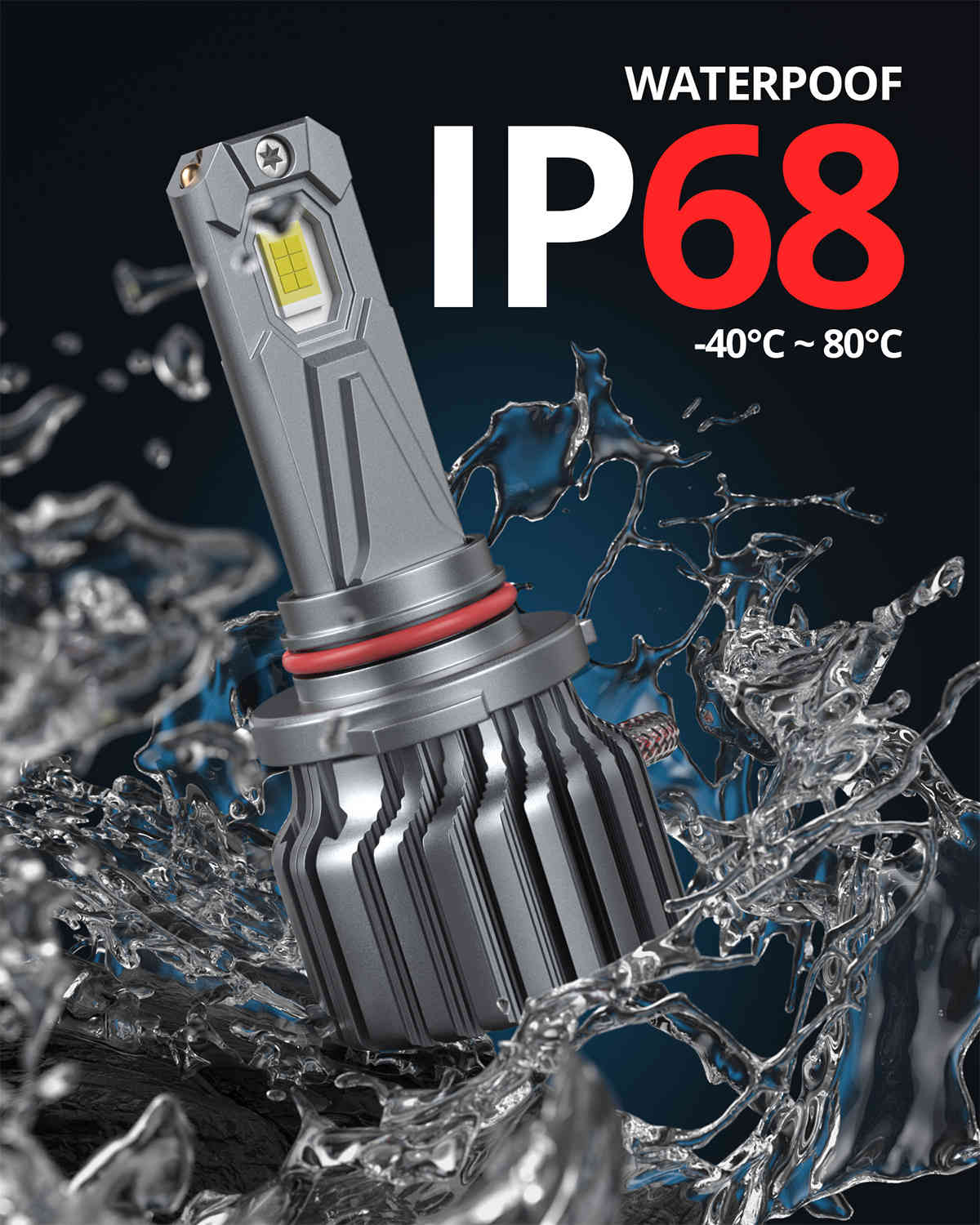 SNGL H19 LED lights are IP68 waterproof