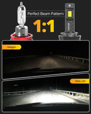 SNGL H11 LED lights for 2022 4Runner headlight bulb replacement are 850% brighter than halogen bulbs