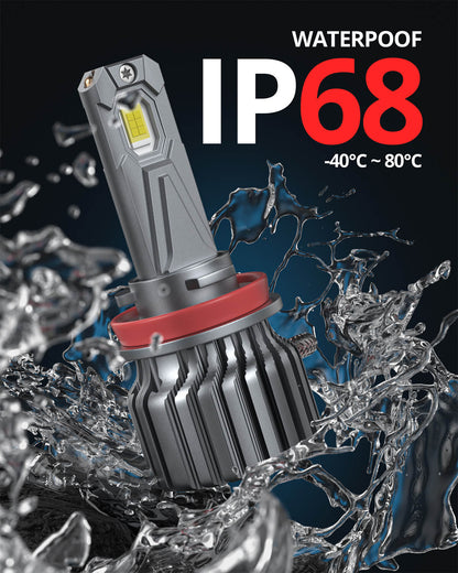 SNGL H11 H9 led headlight bulb are IP68 waterproof
