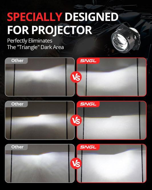 SNGL LED H7 headlight bulbs are perfect for the projector headlight