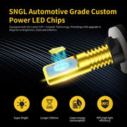 SNGL 881 LED Fog Light Bulb 6000k Xenon White 889 862 886 894 896 898 LED Bulbs DRL High Power 3600LM Plug-and-Play (Pack of 2) - SNGLlighting 