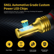 SNGL P13W LED Bulbs yellow 3000k for Halogen Daytime Running Lights DRL or Fog Light Lamp Replacement Plug-and-Play 3600LM  (Pack of 2) - SNGLlighting 