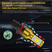 SNGL P13W LED Bulbs 6000k White for Daytime Running Lights/DRL or Fog Light Bulb Lamp Replacement Extremely Bright (Pack of 2) - SNGLlighting 