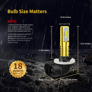 SNGL 881 LED Fog Light Bulb 6000k Xenon White 889 862 886 894 896 898 LED Bulbs DRL High Power 3600LM Plug-and-Play (Pack of 2) - SNGLlighting 