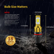 SNGL P13W LED Bulbs 6000k White for Daytime Running Lights/DRL or Fog Light Bulb Lamp Replacement Extremely Bright (Pack of 2) - SNGLlighting 