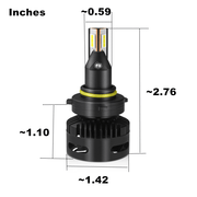 SNGL Projector-Specific Version 9006 LED Headlight Bulbs Low Beam Conversion Kit Max 15200LM 6000K Xenon White - SNGLlighting 