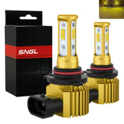 SNGL 9005 Yellow LED Fog Light Bulbs 3000k 6800LM, 40W High Power 12V HB3 9005 LED Daytime Running Lights Bulbs DRL (Pack of 2) - SNGLlighting 