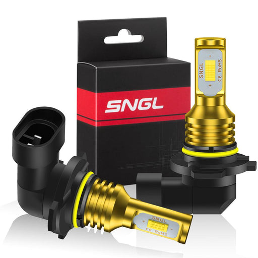 SNGL HB4 9006 LED Fog Light Bulbs Yellow 3000k Extremely Bright High Power DRL Lamp IP67 3600LM Plug-and-Play (Pack of 2) - SNGLlighting 