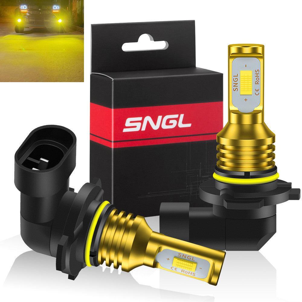 SNGL 9145 9140 H10 LED Fog Light Bulbs Yellow 3000k PY20D 9040 9045 LED Bulbs DRL High Power 3600LM Plug-and-Play (Pack of 2) - SNGLlighting 