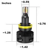 SNGL H11 LED projector bulb 15200LM 6000K Xenon White 