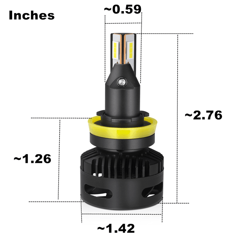 SNGL H11 LED projector bulb 15200LM 6000K Xenon White 