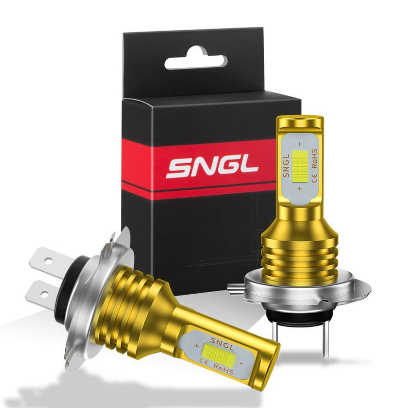 SNGL H7 LED Fog Light Bulb 6000k Xenon White H7LL LED Bulbs Plug-and-Play for DRL Lamp Replacement 3600LM 2pcs - SNGLlighting 