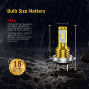 SNGL H7 LED Fog Light Bulb 6000k Xenon White H7LL LED Bulbs Plug-and-Play for DRL Lamp Replacement 3600LM 2pcs - SNGLlighting 