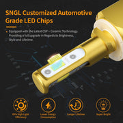 SNGL 881 LED Fog Light Bulb 6000k White, 6800LM 40W, 889, 862, 886, 889, 894, 896, 898 LED Bulb DRL Replacement Error Free (pack of 2) - SNGLlighting 