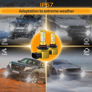 SNGL HB4 9006 LED Fog Light Bulbs 6000k Xenon White 6800LM, 40W High Power Super Bright Halogen Bulbs DRL Replacement 2pcs - SNGLlighting 