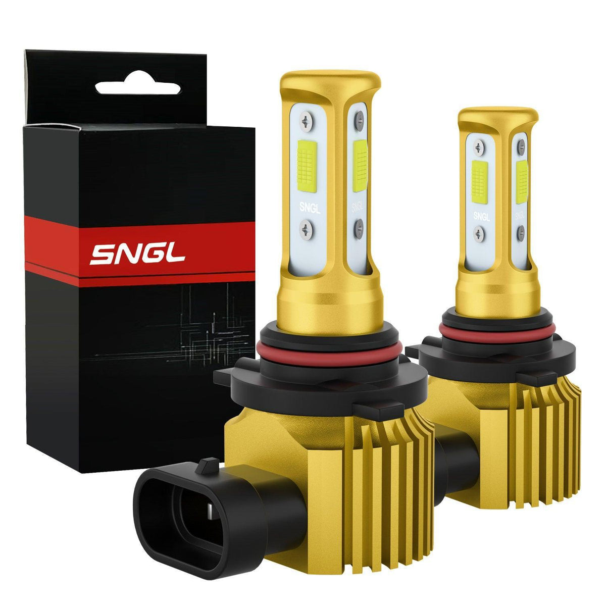 SNGL HB4 9006 LED Fog Light Bulbs 6000k Xenon White 6800LM, 40W High Power Super Bright Halogen Bulbs DRL Replacement 2pcs - SNGLlighting 