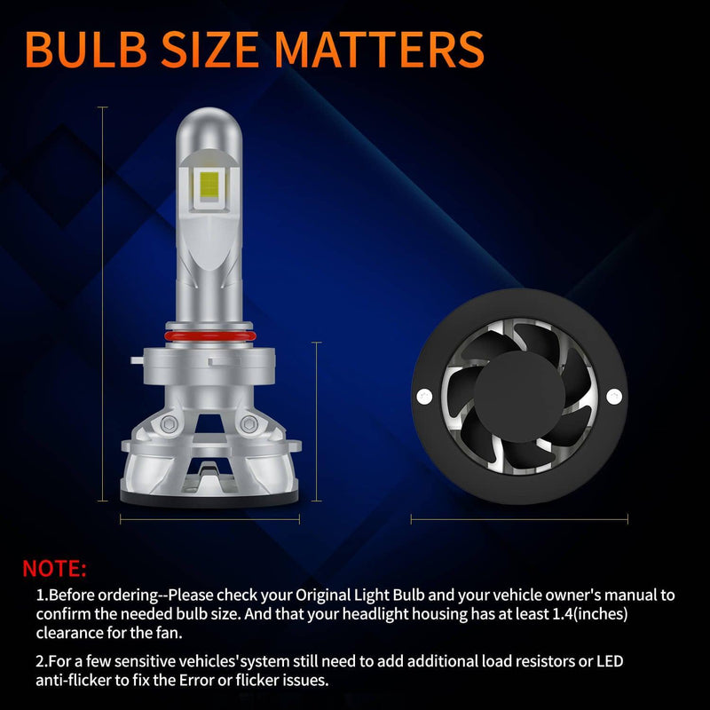 SNGL HB4 9006 LED Headlight Bulbs Low Beam 15200LM 110W 6000K Xenon White Adjustable Beam, Plug-and-Play, Super Bright 2Year Warranty - SNGLlighting 