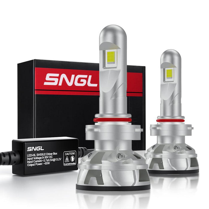 SNGL HB4 9006 LED Headlight Bulbs Low Beam 15200LM 110W 6000K Xenon Wh —  SNGLlighting