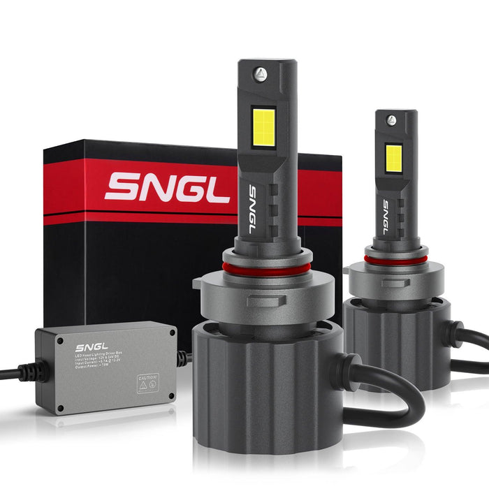 Sngl 9012 LED Bulbs, 150W 34000LM per Set, 850% Brighter, 6000K White HIR2 LED Bulb Fog Lights, Pack of 2