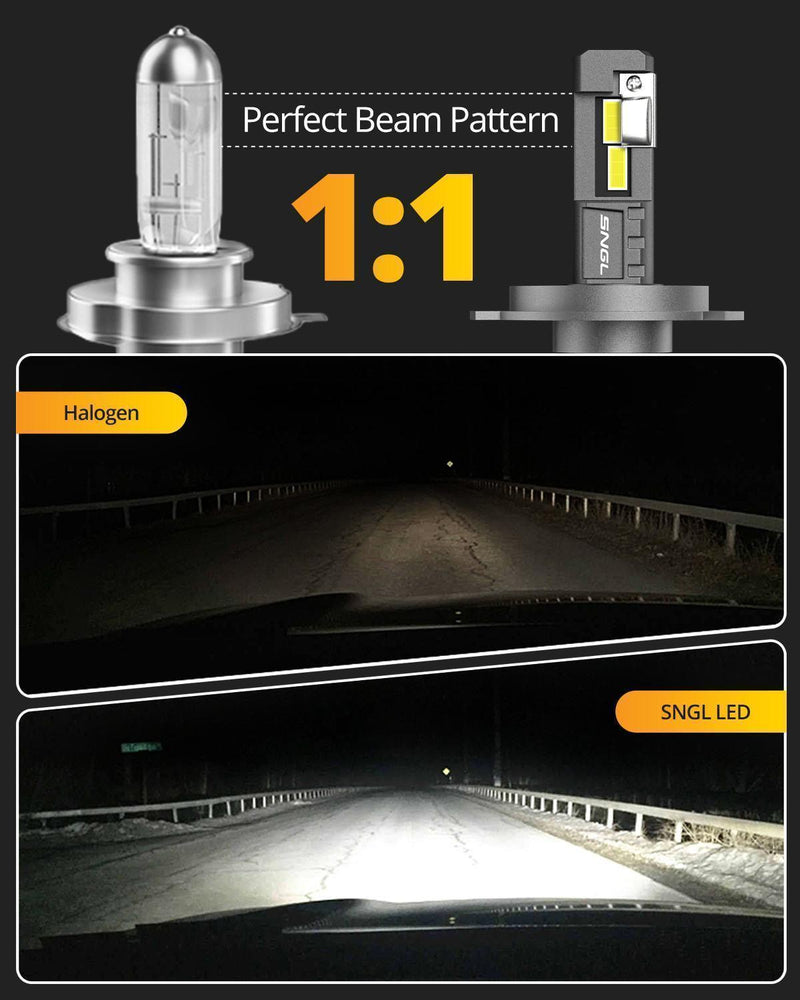 SNGL H4 LED headlight bulb plug-and-play