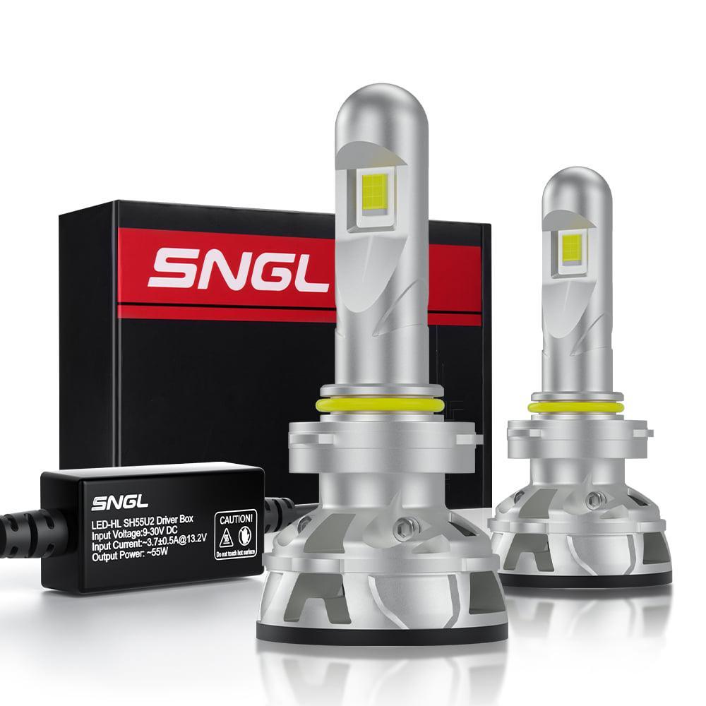 SNGL HB3 9005 LED Headlight Bulbs High Beam or High and Low Beam 15200LM 110W 6000K 