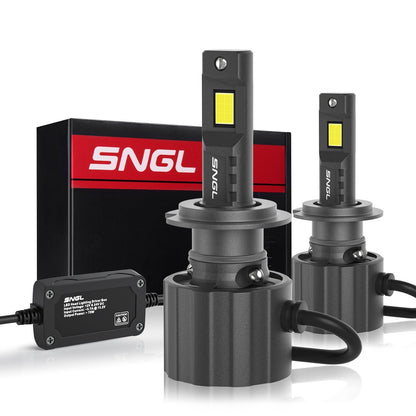 SNGL H7 LED Headlight Bulbs,150W 34000LM 850% Brighter, 6000K White 