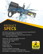 SNGL 9003 h4 led light bulb is IP67 waterproof