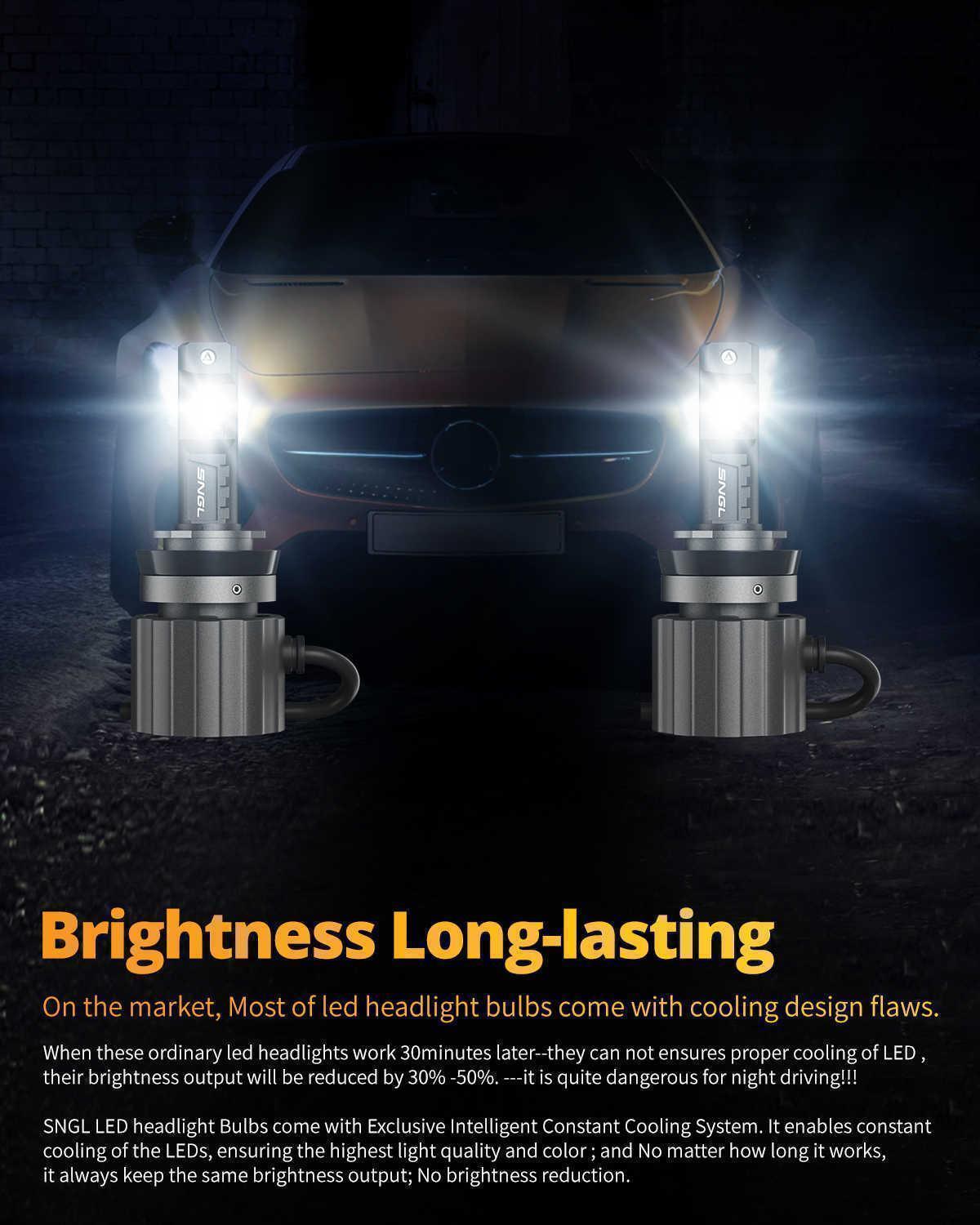 SNGL H8 LED bulb with 50,000Hr Life Span