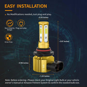 SNGL 9140 H10 9145 LED Fog Light Bulbs 6000k White 6800LM, 40W, 9040 9045 Halogen Bulbs Fog Light Lamp Replacement (Pack of 2) - SNGLlighting 