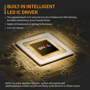 SNGL 9140 H10 9145 Yellow LED Fog Light Bulb or DRL 6400LM 3000K Amber, 9040 9045 LED Bulbs, Plug-and-Play (Pack of 2) - SNGLlighting 