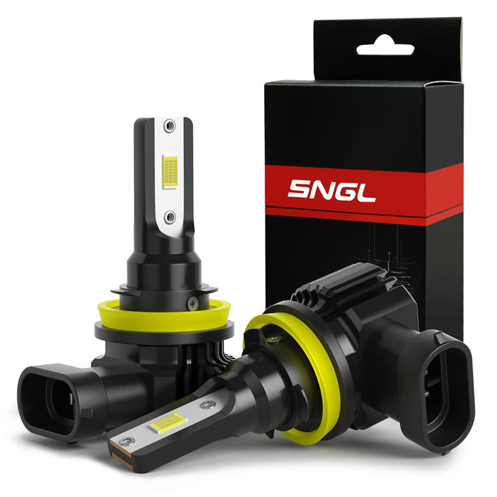 SNGL H8 H16 H11 LED Fog Light Bulb 6000K Xenon White 6400LM for 12V 24 —  SNGLlighting
