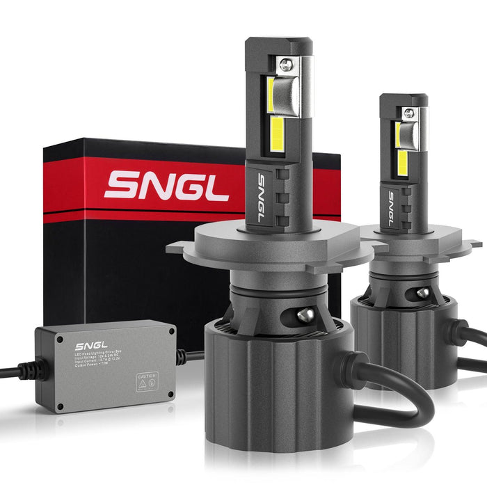 SNGL 9003 H4 Bombillas LED para faros delanteros de haz alto y bajo, 150 W  34000 lm por juego, 6000 K blanco para coches, motocicleta, paquete de 2