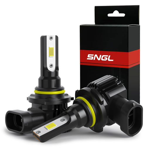 SNGL HB3 9005 LED Fog Light Bulbs 6000K White , 12V Daytime Running Light DRL Halogen Replacement Bulb Extremely Bright  (Pack of 2) - SNGLlighting 