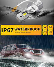 SNGL Upgraded H3 LED Fog Light Bulb, 6000K Xenon White, 320% Brighter, Plug-and-Play, H3 LED Bulb for Fog Lamp, DRL Replacement, Pack of 2 - SNGLlighting 